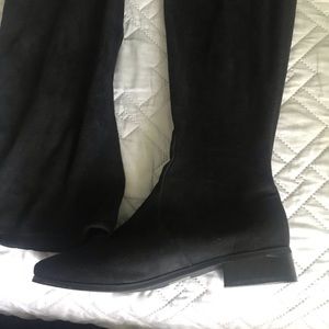 london rebel flat pull on over the knee boot